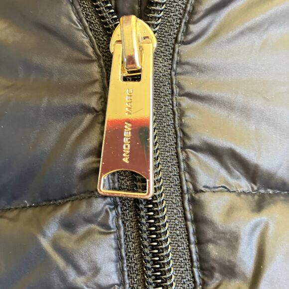 Andrew Marc Sz L Lightweight Packable Premium Down Jacket Quilted Long Black - Picture 10 of 16